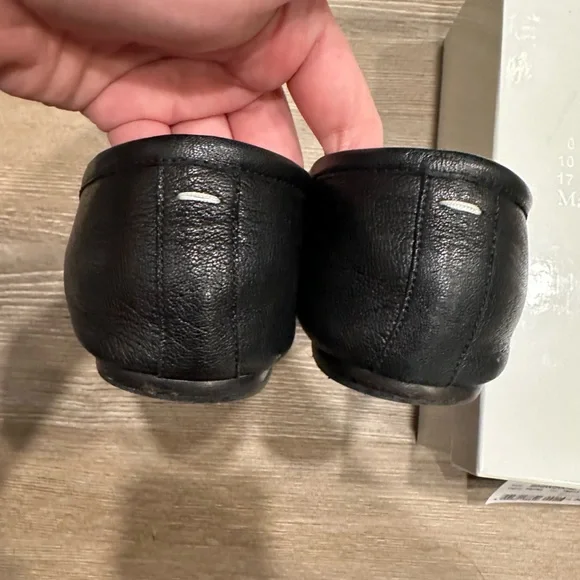 Maison Margiela Black Leather Tabi Ballerina Flats | Size IT39 - Picture 3 of 6